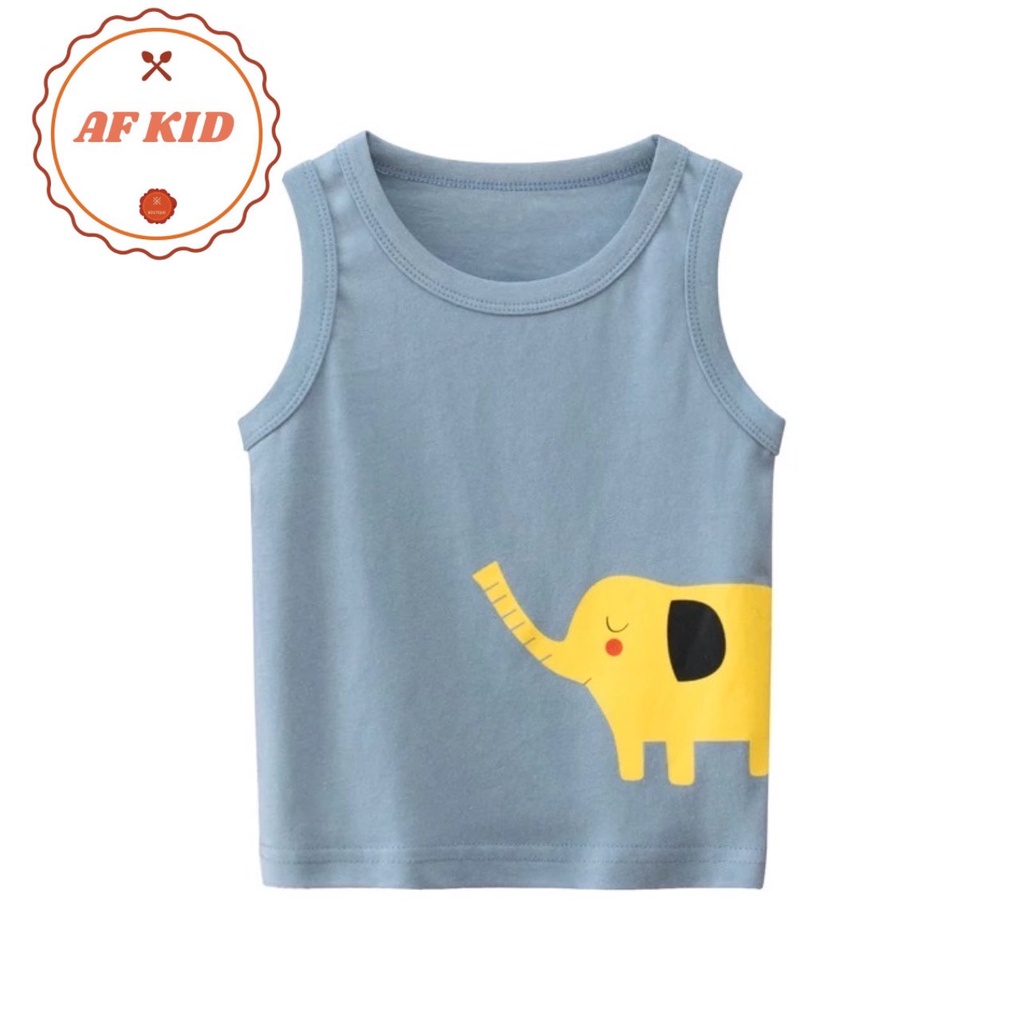 Áo ba lỗ hình động vật kute heo, cá sấu, hươu, voi cho bé trai bé gái 5-18kg