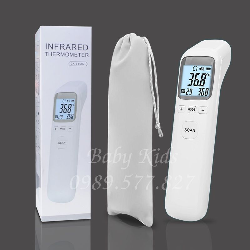 Nhiệt Kế Điện Tử Cao Cấp Hồng Ngoại Cảm Ứng Đo Đa Năng (Bảo Hành 12 Tháng) Babibu