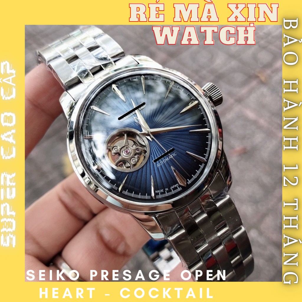 ĐỒNG HỒ NAM SEIKO PRESAGE OPNE-HEART COCKTAIL , SIZE 41MM , DÂY THÉP