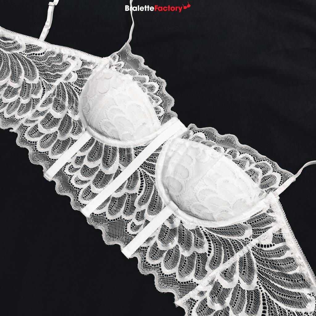 [Tặng mã 30k] Áo lót ren croptop trắng, áo ngực croptop, áo lót đẹp mặc đi chơi, có gọng, mút lót [mẫu N31] | BigBuy360 - bigbuy360.vn