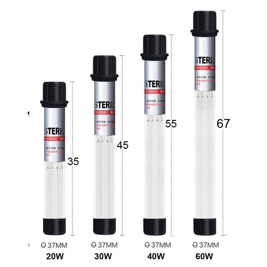 Đèn UV 60W Sterilization King Bóng Kép cao cấp, diệt tảo, diệt khuẩn cho bể cá, hồ cá, hồ thủy sinh siêu sạch