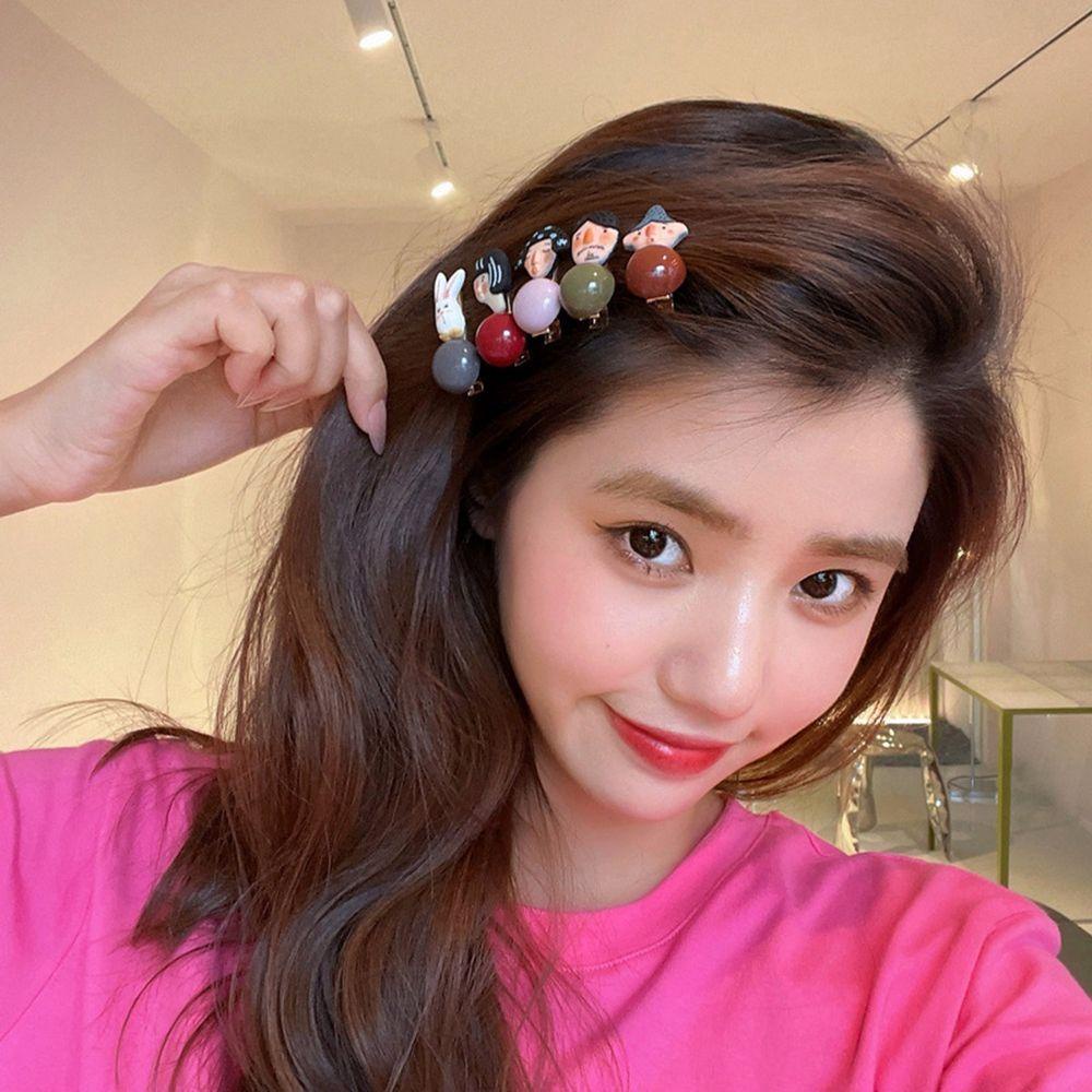 Kẹp Tóc Hình Thỏ Hoạt Hình Bằng Acrylic WMES15H Vui Nhộn Phong Cách Hàn Quốc Cho Nữ