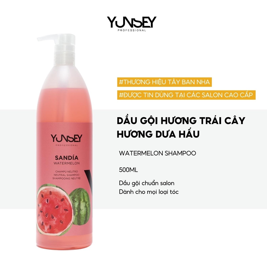 Dầu gội Yunsey Hương Dưa Hấu dành cho tóc 1000ml