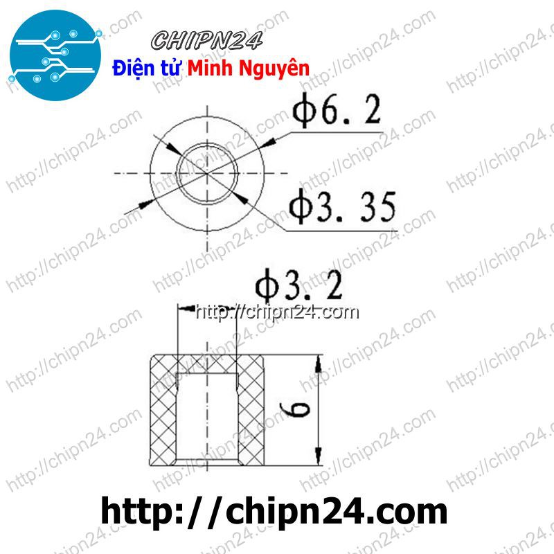 [10 CÁI] Nắp chụp nút nhấn vuông 6x6mm XÁM