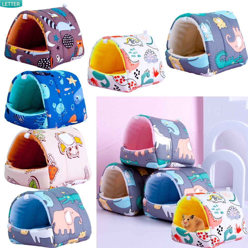 Giường Ngủ Mini Mềm Mại Nhiều Màu Sắc Giữ Ấm Thoải Mái Cho Thú Cưng Thỏ/Sóc/Sóc/Chuột Hamster