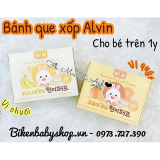 Bánh gạo lứt dạng que Alvin cho bé trên 7 tháng date 2021