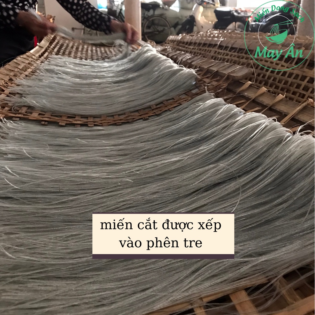 Miến dong Hải Hậu, miến rong Nam Định, sợi nhỏ, dai mềm, không tẩy nhuộm sợi, miến sạch May Ân
