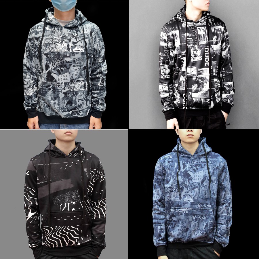 Áo Hoodie Streetwear in họa tiết form nam nữ dày dặn