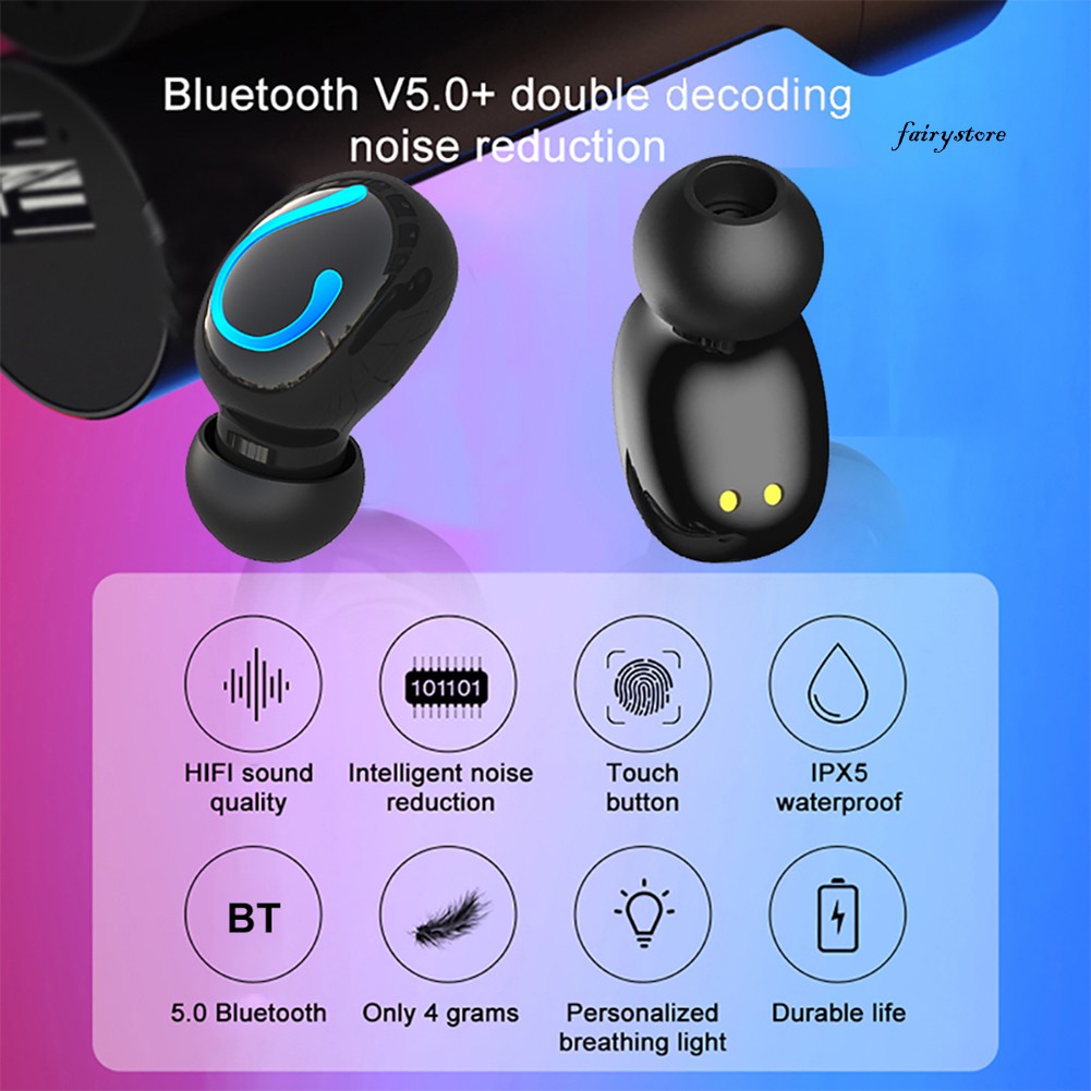 Tai Nghe Nhét Tai Bluetooth 5.0 Không Dây Fs + Q67 Tws Kèm Hộp Sạc