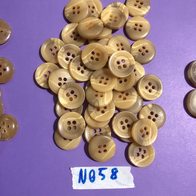 Combo 10 nút áo nâu xám vân N057-N060