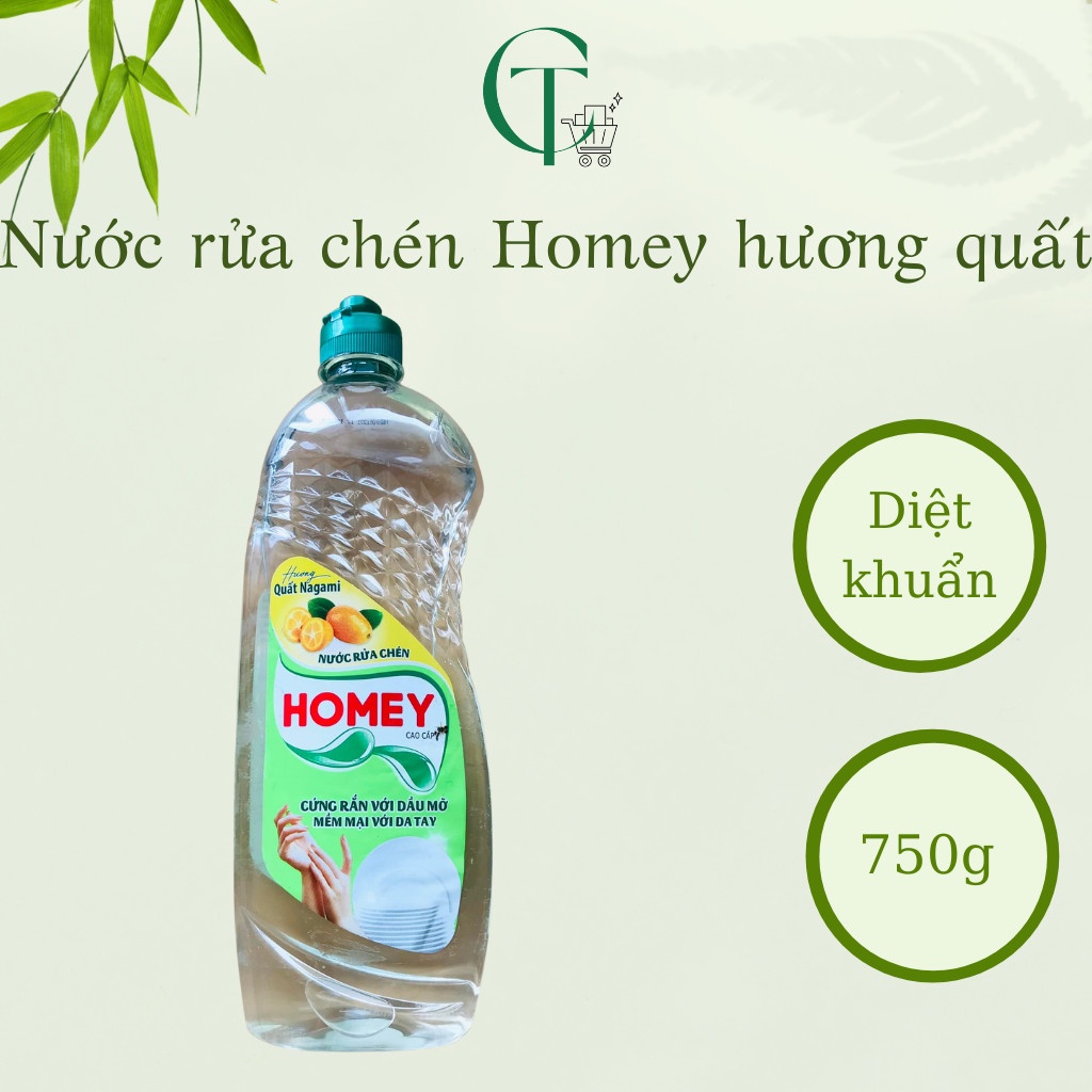 Nước rửa chén bát cao cấp Homey chai 750g