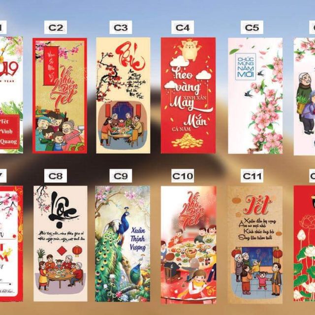 combo 500 bao lixi chất đẹp