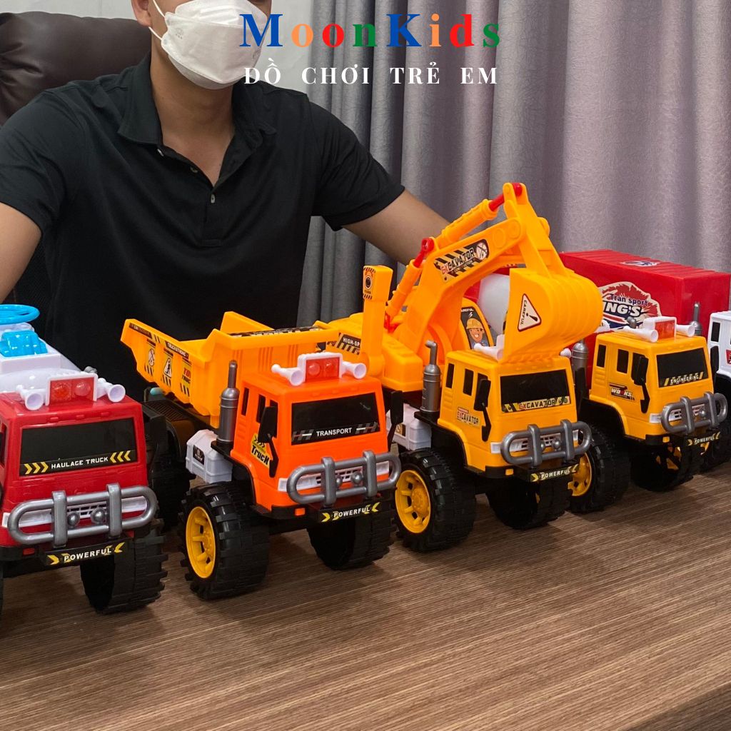 Xe đồ chơi cho bé🚛Xe công trình,xe cần cẩu cho bé trai,xe cao cấp chất liệu nhựa ABS an toàn cho bé, đồ chơi ô tô xe ben