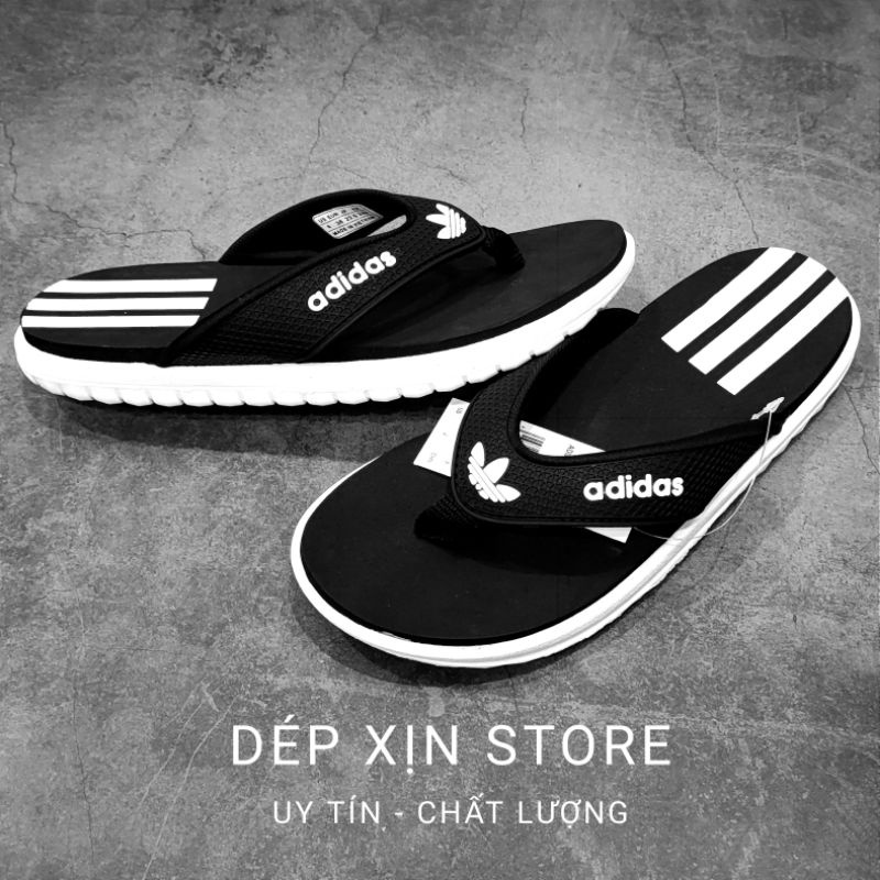 Dép Kẹp Adidas Cao Cấp Đế Cao siêu bền nhẹ chống trơn (Đen Đế Trắng)