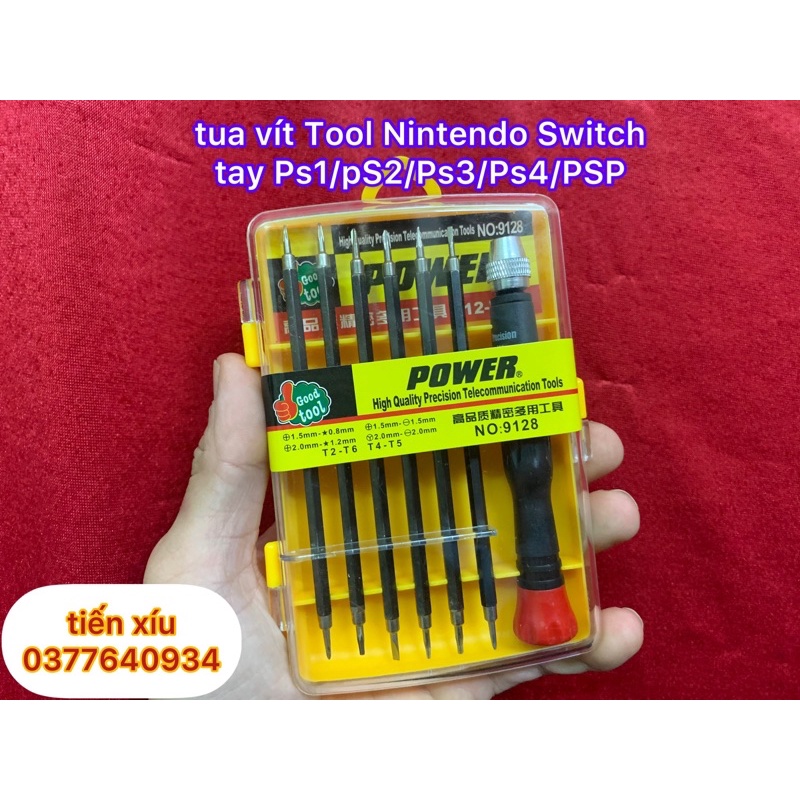 bộ tô vít l mở Nintendo Switch Joycon ,tay cầm game Ps2 Ps3 Ps4 PSP psvita Psq tua vit