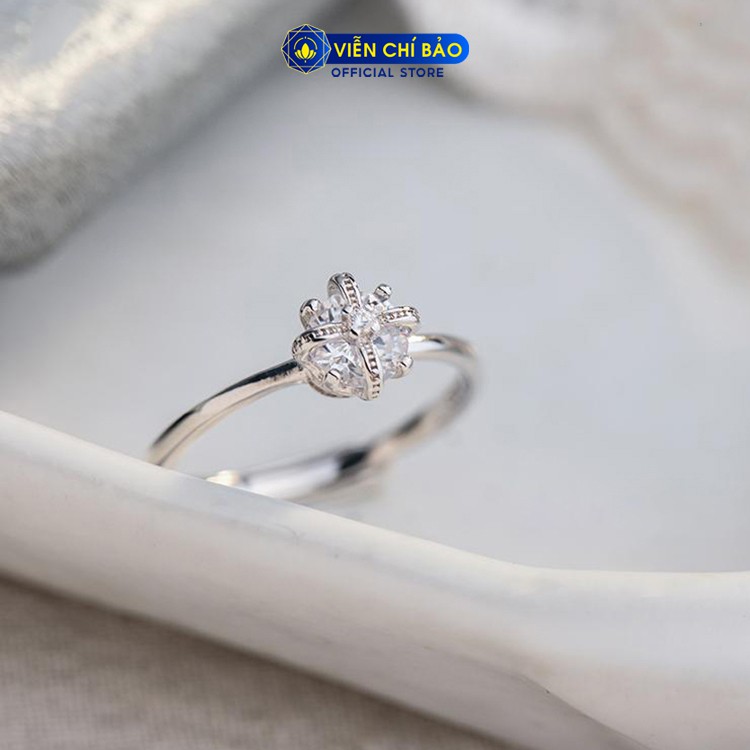 Nhẫn bạc nữ Lazy Queen vương miện nữ hoàng đính đá bạc 925 thời trang phụ kiện trang sức nữ Viễn Chí Bảo N400502