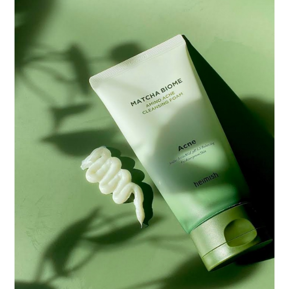 Sữa Rửa Mặt Giảm Mụn Sạch Sâu Heimish Matcha Biome Amino Acne Cleansing Foam 150ml