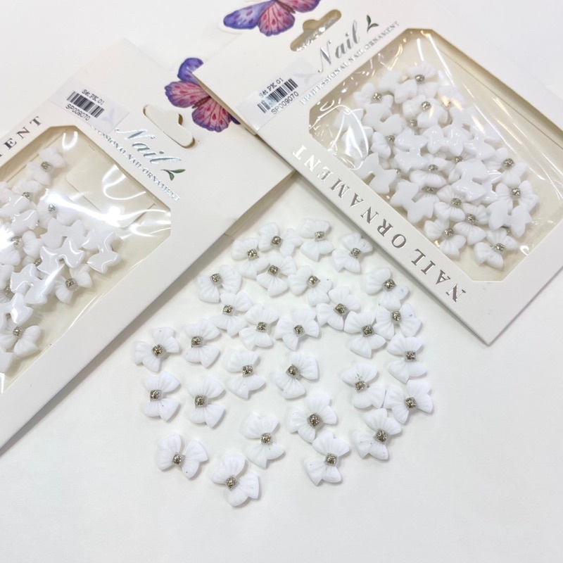 Set charm nơ trang trí móng - Nơ giả bột đính móng rẻ đẹp ( IB CHỌN MÀU )