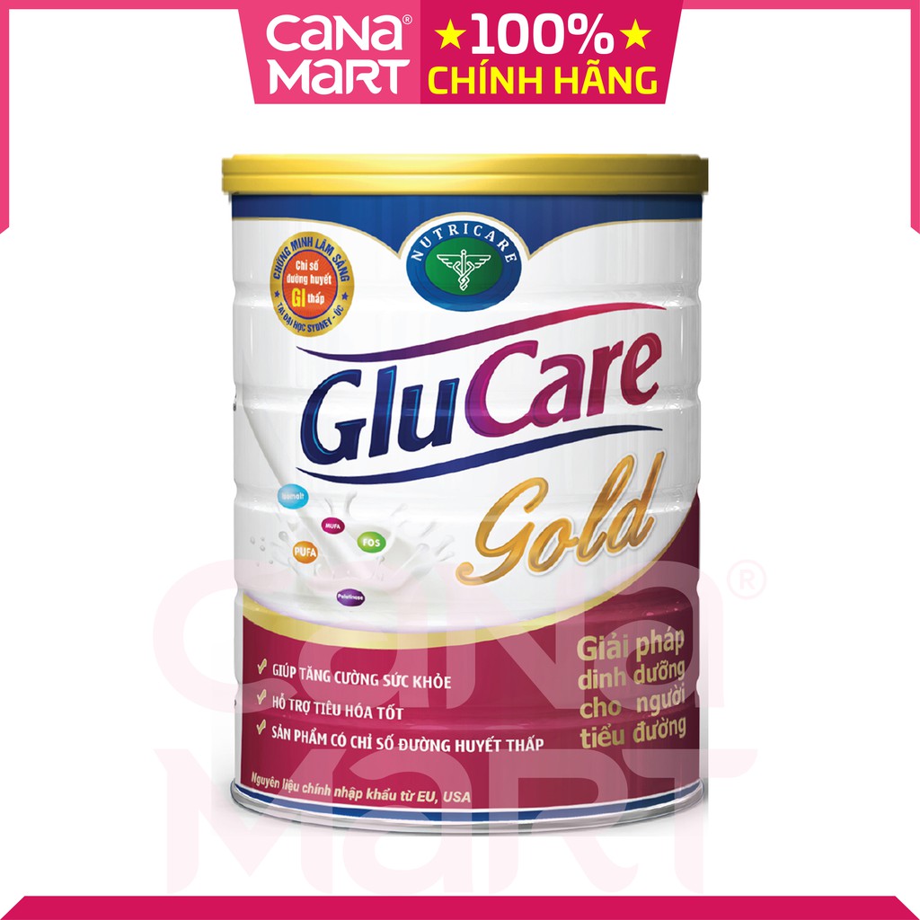 Sữa bột Nutricare Glucare Gold dinh dưỡng cho người tiểu đường (900g)