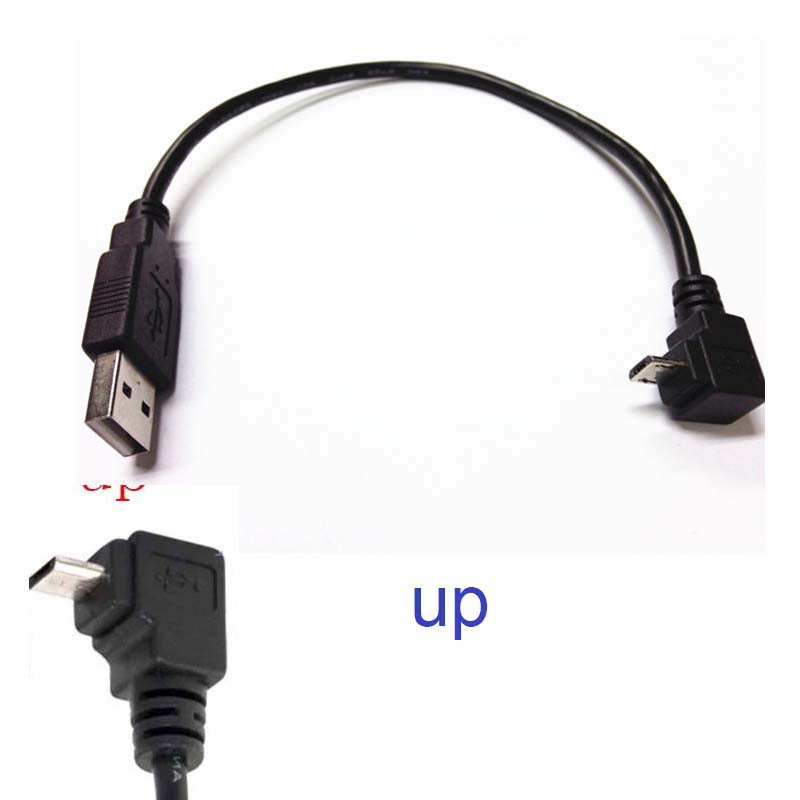 Dây Cáp Sạc Đồng Bộ Dữ Liệu Micro USB Nhanh Chóng Góc Phải 90 2A Dài 24cm Mới