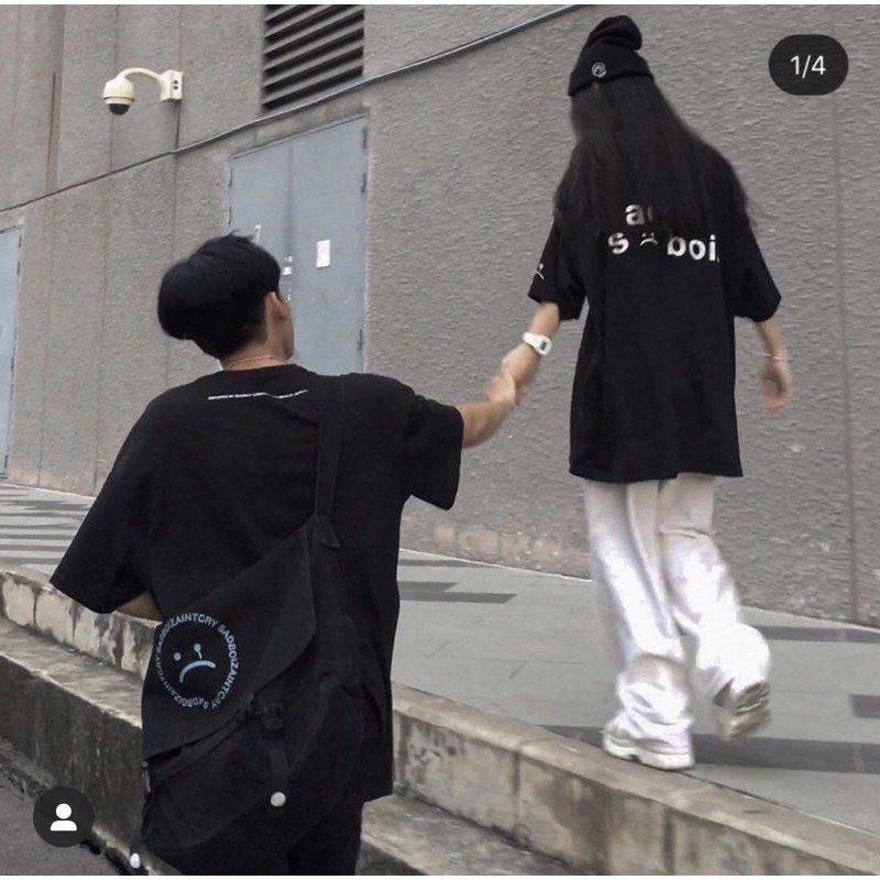 ÁO thun SADBOIZ SIGNATURE BLACK