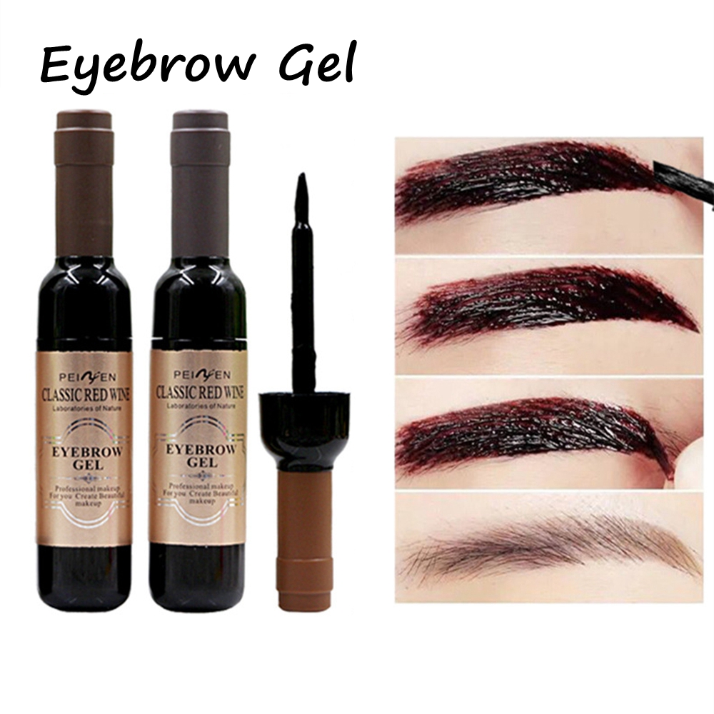 ☆YOLA☆ Red Wine Shape Eyebrow Gel Tint Natural Eye Makeup Eyebrow Enhancer  Cosmetic Beauty Peel Off  3 Colors Hot Sale Longlasting