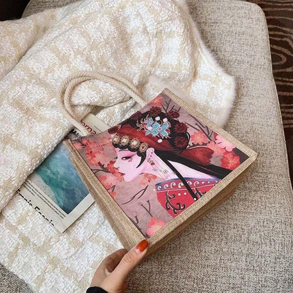 Túi Xách Mua Sắm Vải Canvas Kiểu Nhật Hàn Thiết Kế Sáng Tạo Cho Nữ