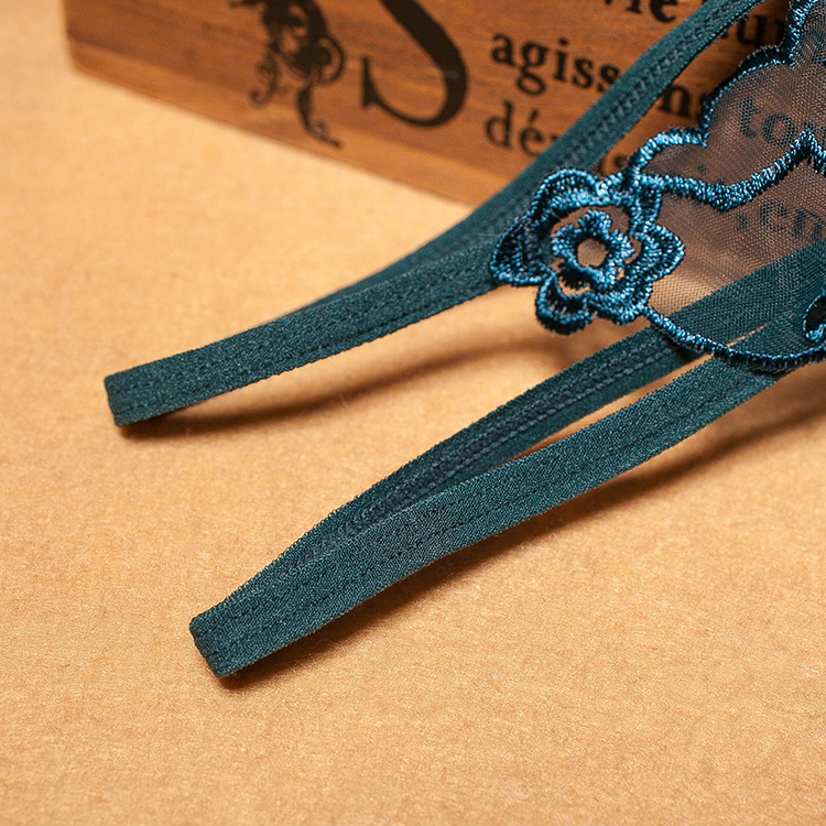 Quần Lót Lọt Khe Phối Ren Lưới Hoạ Tiết Hoa Gợi Cảm Cho Nữ