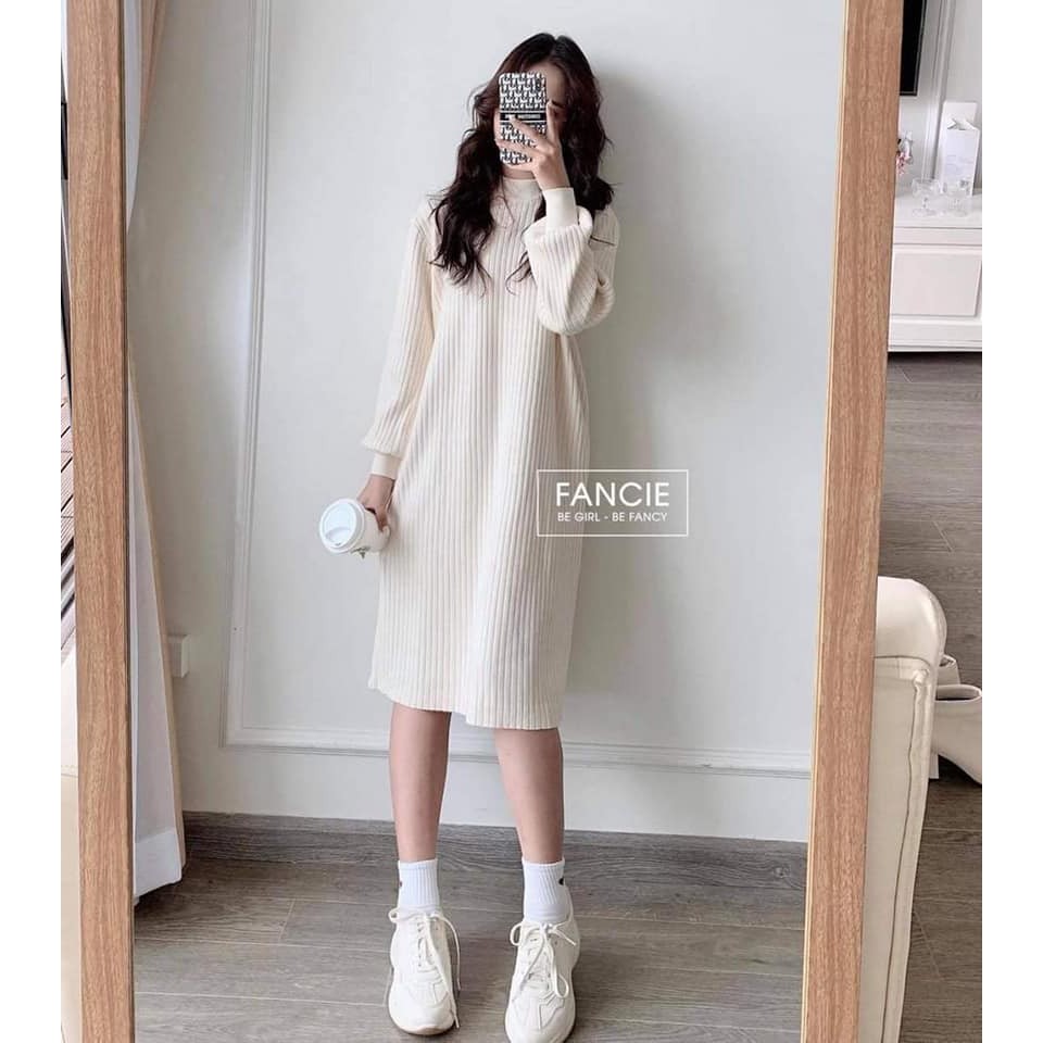 Đầm len đầy dịu dàng ấm áp basic