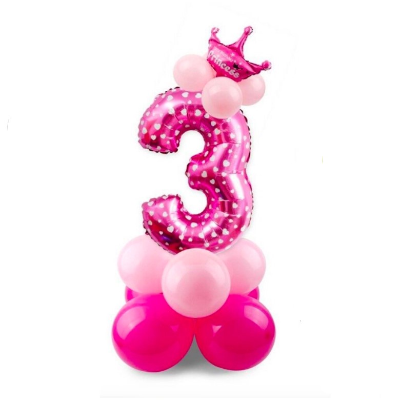 Bong Bóng Chữ Số, Bong Bóng Hình Chữ Số To 70cm Lá Nhôm 0-9, Bong Bóng Số Tuổi Trang Trí Tiệc Sinh Nhật Happy Birthday