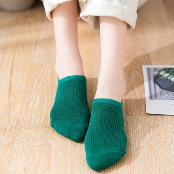 Tất vớ nam nữ cổ ngắn SÉT 10 ĐÔI chất liệu cotton khửi mùi chống hôi chân cao cấp YUDA tất nữ hàn quốc
