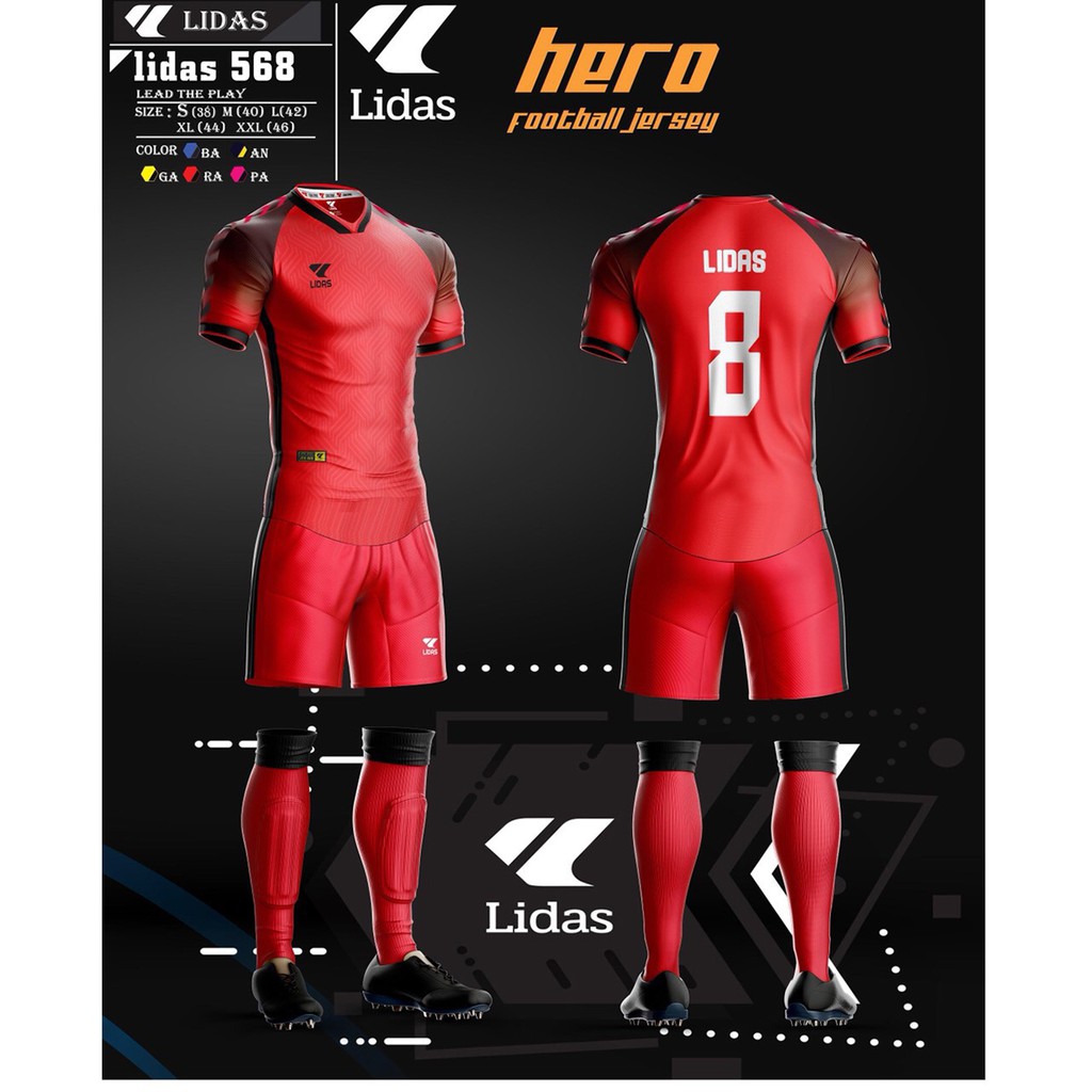 Bộ quần áo thể thao đá bóng Nam - Nữ LIDAS HERO cao cấp - Nhiều màu sắc – Hàng chính hãng