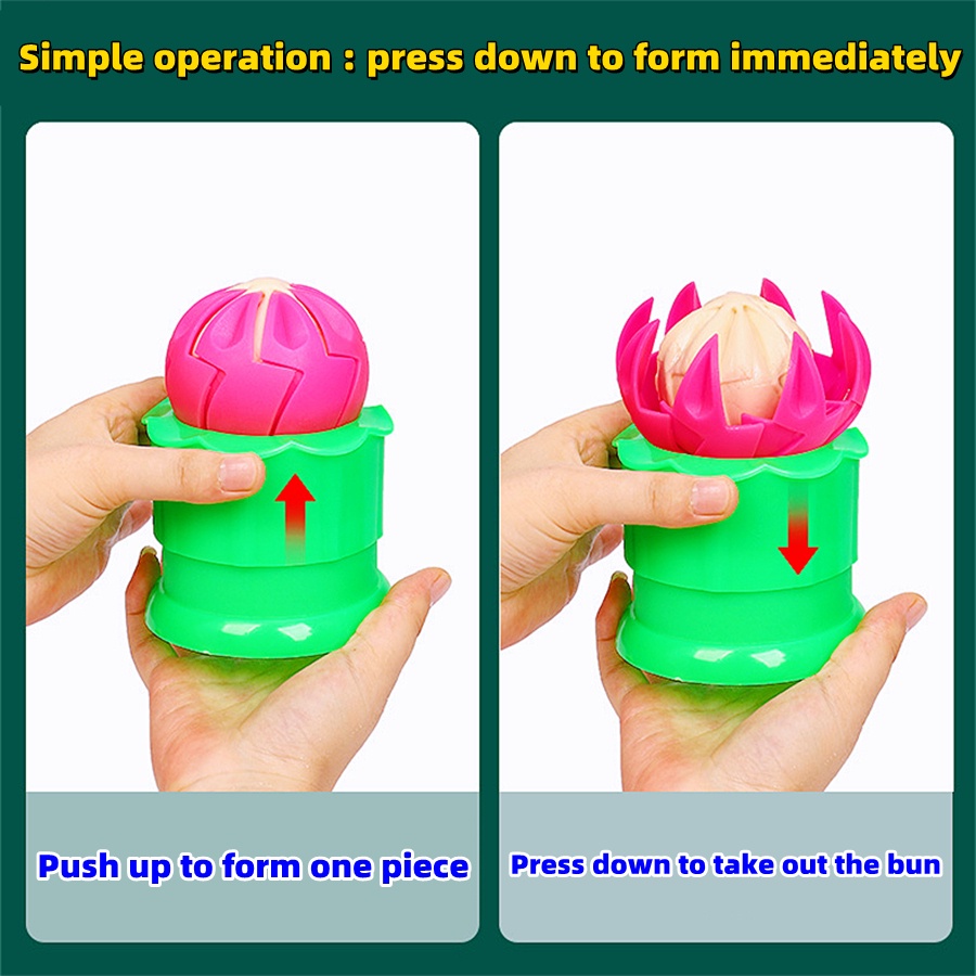 Khuôn tạo hình bánh bao, làm bánh hình hoa sen tiện lợi Cỡ nhỏ 8cm và Cỡ TO 11cm