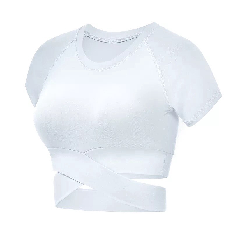 Áo crop top ngắn tay ôm dáng phong cách thời trang quyến rũ dành cho nữ