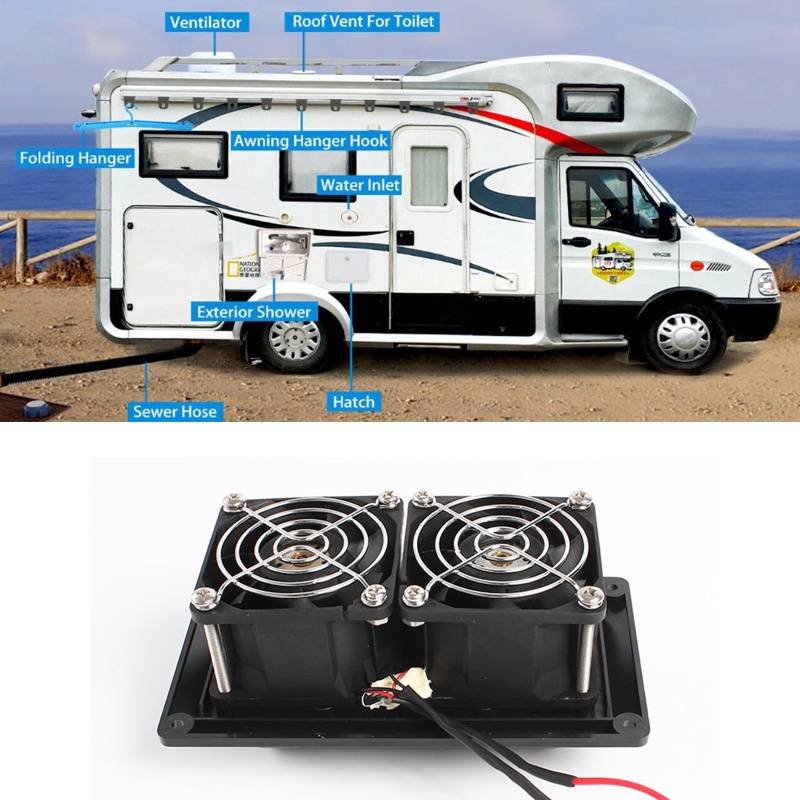 Quạt Thông Hơi 12V Gắn Trần Nhà Chuyên Dụng Cho Motorhome