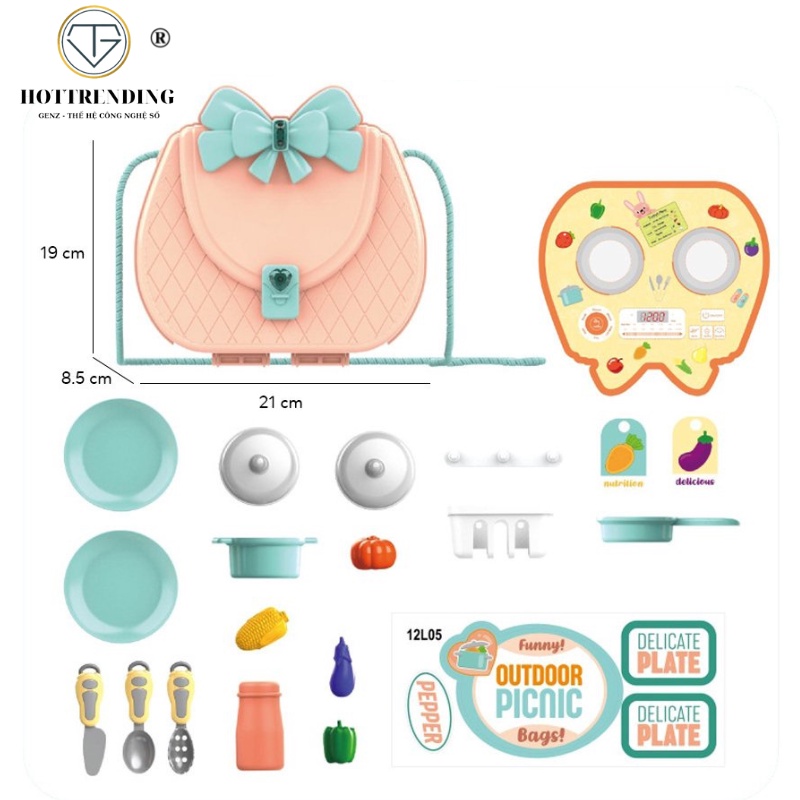 Bộ đồ chơi nấu ăn trang điểm bác sĩ thiết kế nhựa ABS cao cấp màu sắc sinh động kích thích thị giác, sáng tạo