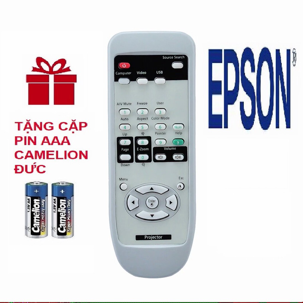 Remote máy chiếu EPSON mẫu 2 - Điều khiển máy chiếu EPSON mẫu 2 - PROJECTOR (Hàng hãng - tặng pin)