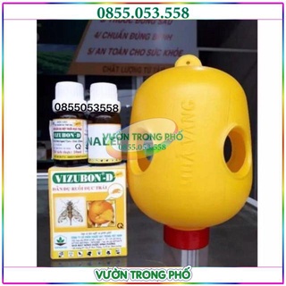 Combo thuốc diệt ruồi và 4 lồng bẫy ruồi vàng