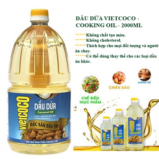 DẦU DỪA VIETCOCO - COOKING OIL  2 Lít