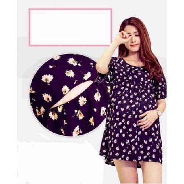 Váy bầu kết hợp cho con bú