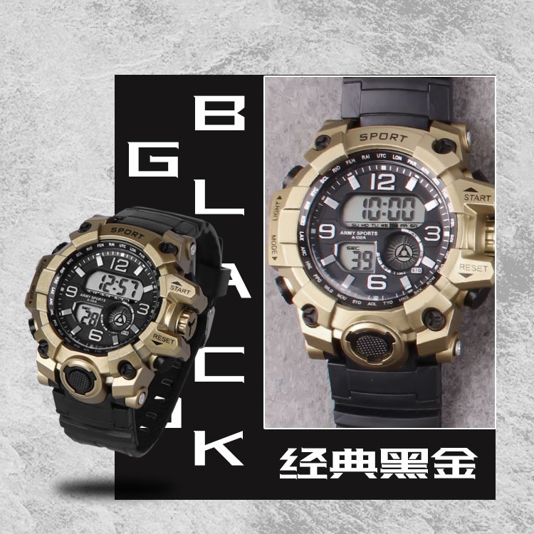 Đồng hồ điện tử  nam  SPORT N100 Đồng hồ sinh viên đủ các chức năng xem giờ báo thức ,lịch tuần, bấm giờ dây silicon | BigBuy360 - bigbuy360.vn