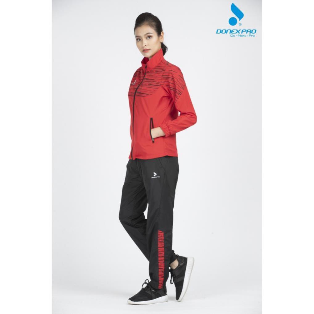 [Chính Hãng]Bộ gió thể thao nữ DONEXPRO 142-542 màu ĐỎ