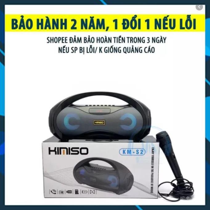 [Sẵn Hàng Giao Ngay] Loa Bluetooth KIMISO KM - S1 ,S2 (tặng kèm Mic có dây)