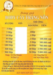 Combo Kem Body Cấy Trắng NÕN