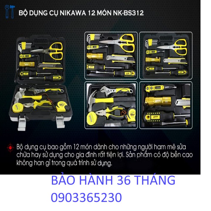 Bộ dụng cụ 12 món đa năng Nikawa NK-BS312 VẬN CHUYỂN SIÊU RẺ