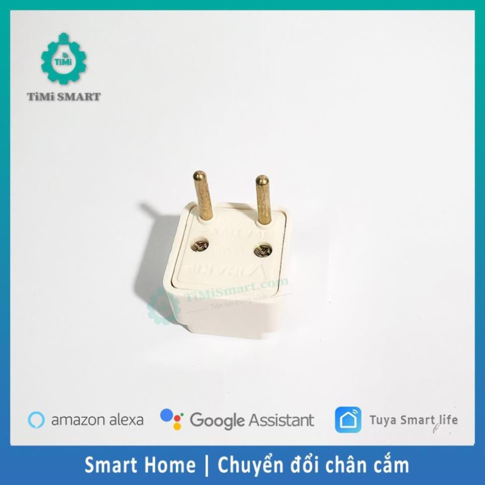 [FREE SHIP] Phích Cắm Điện VINAKIP Chuyển Đổi Ổ 2 Chấu Thành 3 Chấu