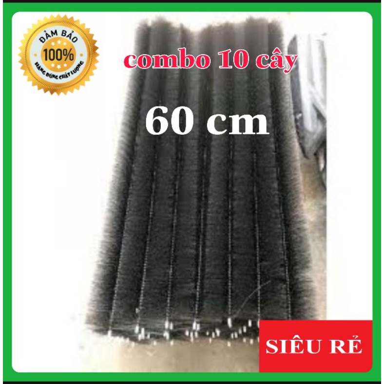 chổi lọc 60cm , Combo 10 cán nhựa hoặc inox | Vật liệu lọc