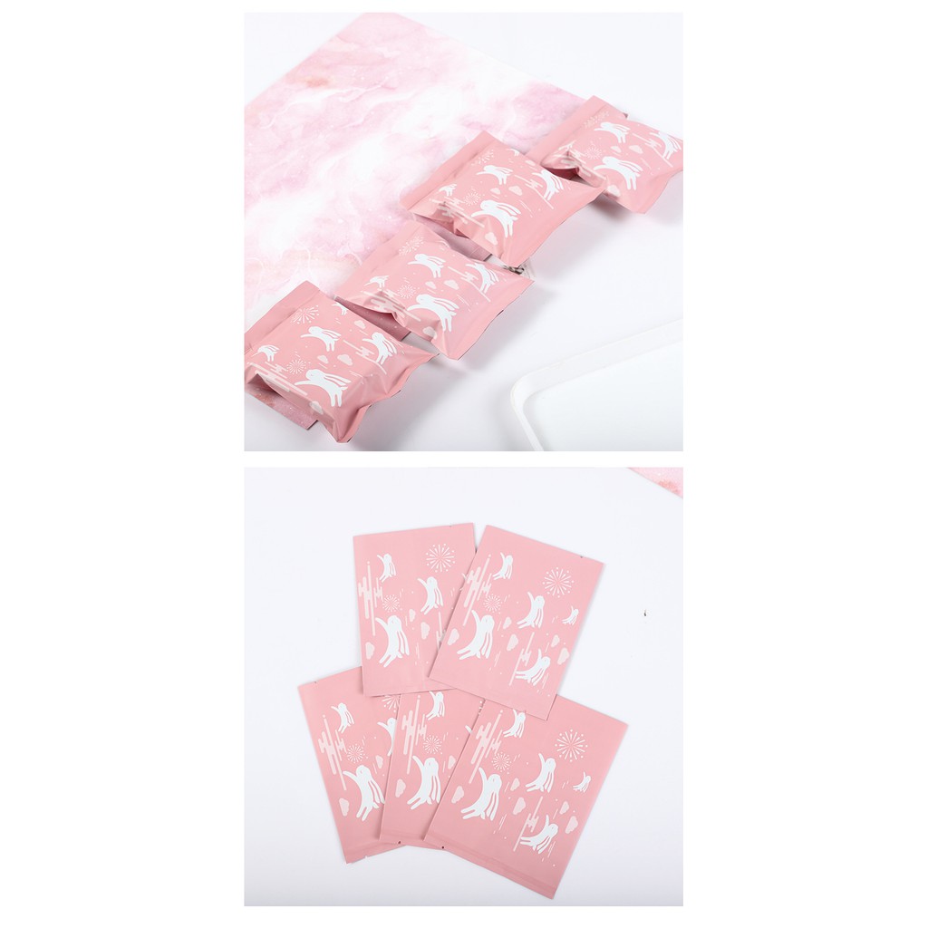 Túi đựng bánh Trung Thu Thỏ hồng 2 150gr - 100c