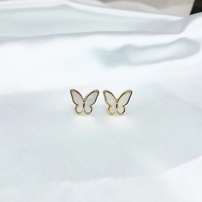 [Quà Tặng Valentine] Vòng cổ Mặt Hình Bướm Màu Trắng Phong Cách Hàn Quốc Thanh Lịch Đơn Giản Sáng Tạo Thời Trang Nữ