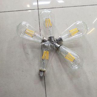 Combo 5 bóng led ST64-6w,bóng led thủy tinh trang trí kiểu Edison